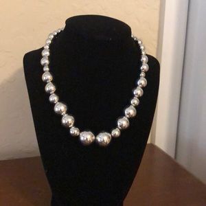 Silver gum ball necklace